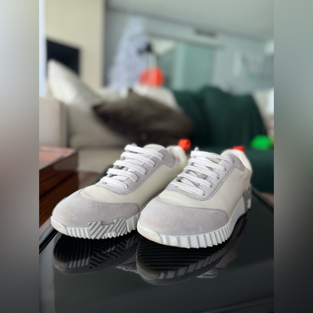 Hermès Bouncing Sneakers Technical Canvas Suede